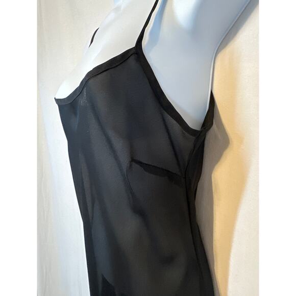 VTG CDC Dress Black 10 Sheer 2 Layers Asymmetrical Whimisgoth Dark Fairy - Picture 15 of 16